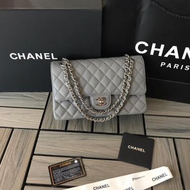 A1112, Chanel Classic Handbag & Cross Body Bag, Iridescent Grained Calfskin