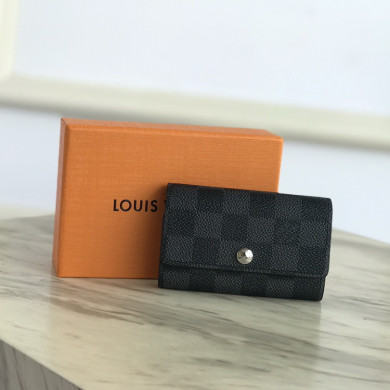 N62662, 6 KEY HOLDER Damier Graphite Canvas, Louis Vuitton LV