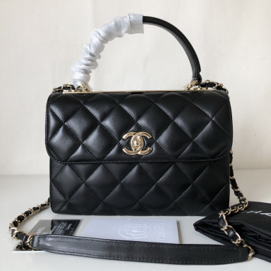 A92236, Small Flap Bag with Top Handle, CHANEL HANDBAG, 25CM