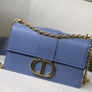  M9208 BLUSH 30 MONTAIGNE STAMPED GRAIN CALFSKIN FLAP CHAIN BAG, DIOR HANDBAG