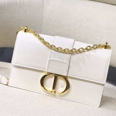  M9208 BLUSH 30 MONTAIGNE STAMPED GRAIN CALFSKIN FLAP CHAIN BAG, DIOR HANDBAG