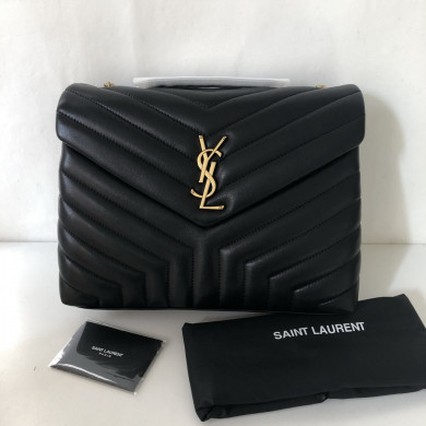 487216, YSL Saint Laurent, MEDIUM LOULOU CHAIN BAG, Y MATELASSÉ LEATHER