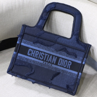 CAMOUFLAGE EMBROIDERED MINI DIOR BOOK TOTE