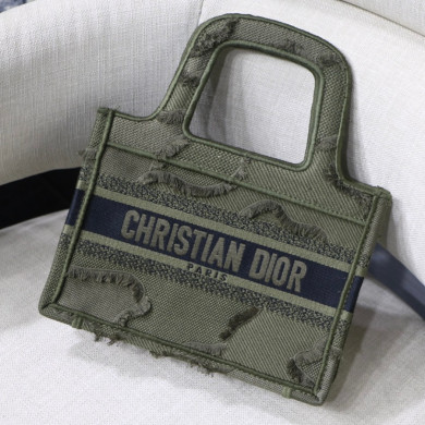 CAMOUFLAGE EMBROIDERED MINI DIOR BOOK TOTE