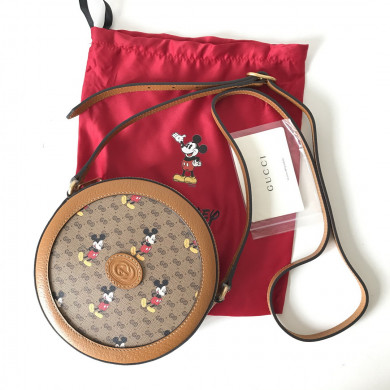 603938 Disney x Gucci round shoulder bag, GUCCI Crossbody Bags for Women