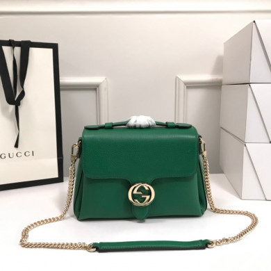510302, Marmont New Large Leather Shoulder Bag, GUCCI HANDBAGS
