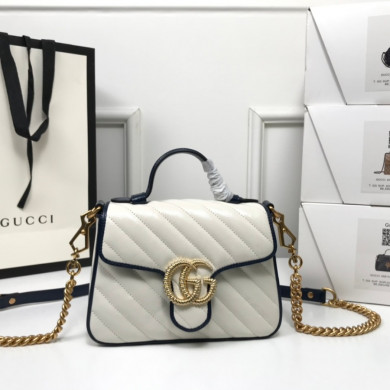583571 GG Marmont mini top handle bag, GUCCI Women's Top Handles & Boston Bags