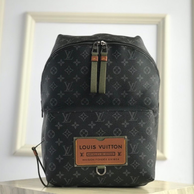 M43186, LOUIS VUITTON LV, APOLLO BACKPACK Monogram Eclipse coated canvas exterior