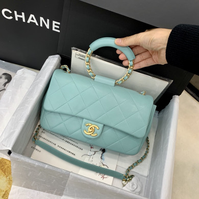 AS1358 flap bag, Lambskin & Gold Metal, CHANEL