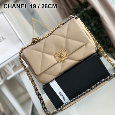 AS1160 chanel 19 small flap bag, CHANEL HANDBAGS