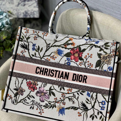 DIOR BOOK TOTE WITH DIOR OBLIQUE EMBROIDERY