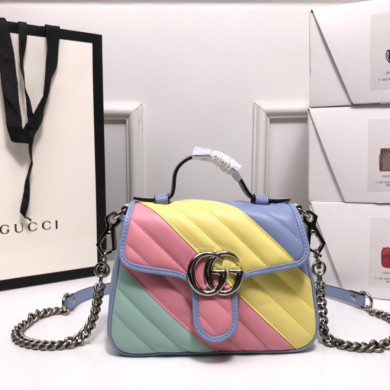 583571 GG Marmont mini top handle bag, GUCCI Women's Top Handles & Boston Bags