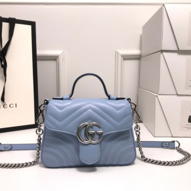 583571 GG Marmont mini top handle bag, GUCCI Women's Top Handles & Boston Bags