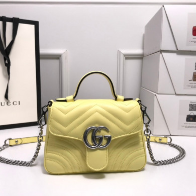 583571 GG Marmont mini top handle bag, GUCCI Women's Top Handles & Boston Bags