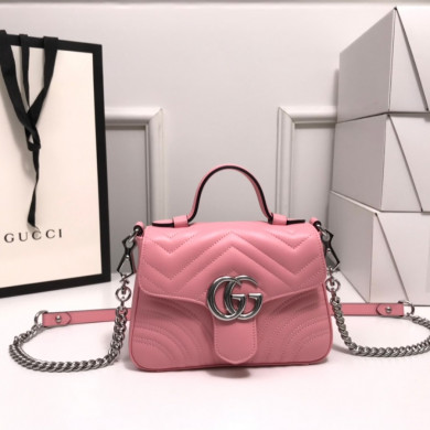 583571 GG Marmont mini top handle bag, GUCCI Women's Top Handles & Boston Bags