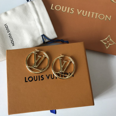 Louis Vuitton LV Earrings, diameter 3.6cm