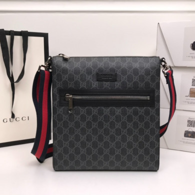 474137 GG Black messenger, GUCCI Messengers Bags for Men