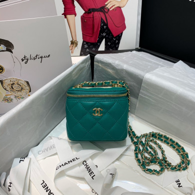AP1473 mini vanity with chain, Lambskin & Gold-Tone Metal, CHANEL BAGS