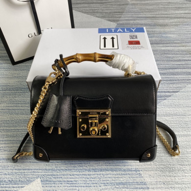603221 Padlock GG small bamboo shoulder bag, GUCCI Top Handle Bags for Women