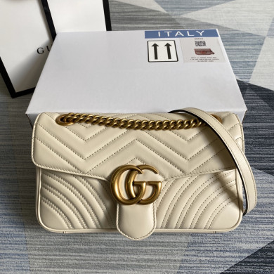 443497 GG Marmont small matelassé shoulder bag, GUCCI SHOULDER BAGS FOR WOMEN