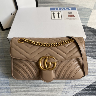 443497 GG Marmont small matelassé shoulder bag, GUCCI SHOULDER BAGS FOR WOMEN