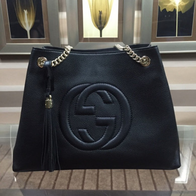 GUCCI 308982 Soho Leather Tote Bag