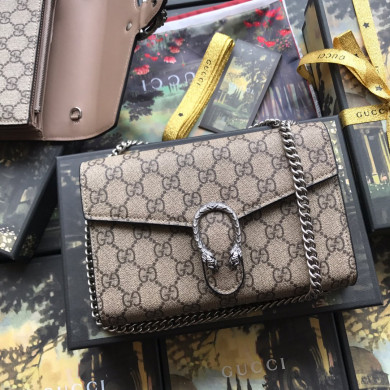 401231 Dionysus GG Supreme chain wallet, GUCCI Chain Wallets for Women