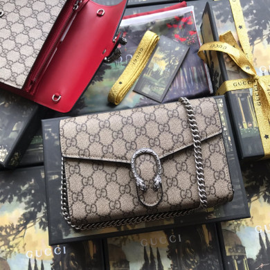 401231 Dionysus GG Supreme chain wallet, GUCCI Chain Wallets for Women