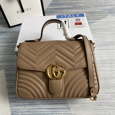498110 GG Marmont small top handle bag, GUCCI Top Handle Bags for Women