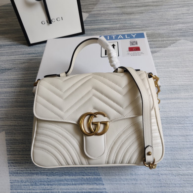 498110 GG Marmont small top handle bag, GUCCI Top Handle Bags for Women