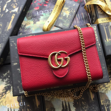 401232 GUCCI GG Marmont leather mini chain bag