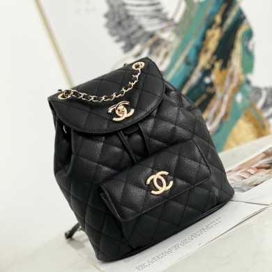 Chanel Backpacks, Calfskin, Gold-Tone Metal