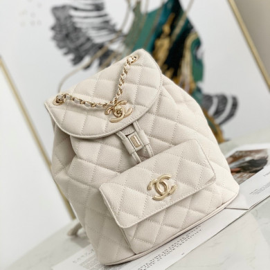 Chanel Backpacks, Calfskin, Gold-Tone Metal
