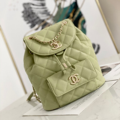Chanel Backpacks, Calfskin, Gold-Tone Metal