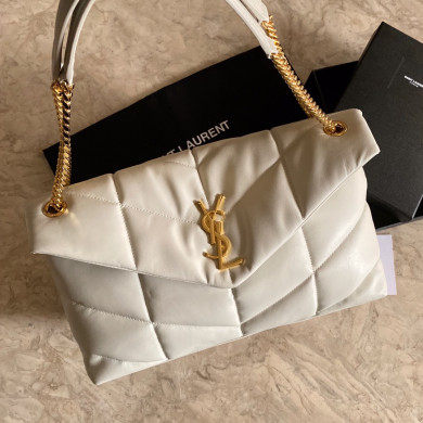 LOULOU PUFFER MEDIUM BAG IN QUILTED LAMBSKIN, YSL SAINT LAURENT 577475