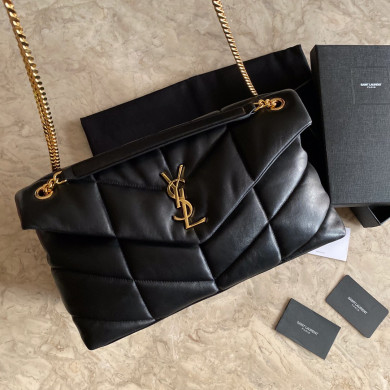 LOULOU PUFFER MEDIUM BAG IN QUILTED LAMBSKIN, YSL SAINT LAURENT 577475