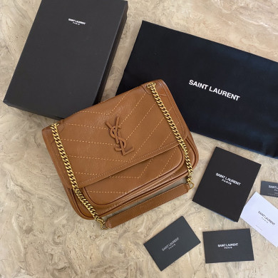 533037 NIKI BABY IN VINTAGE LEATHER, YSL Saint Laurent