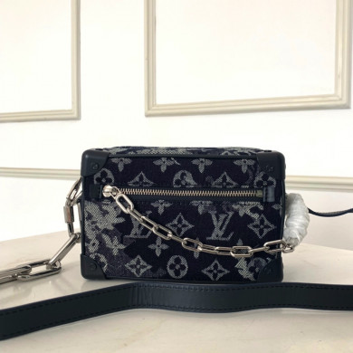 M80033  MINI SOFT TRUNK, LOUIS VUITTON LV Monogram Tapestry canvas