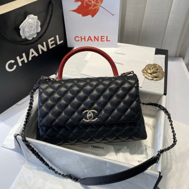 Flap Bag with Top Handle, CHANEL Handbags