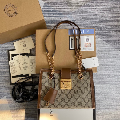 498156, GUCCI, Padlock small GG shoulder bag