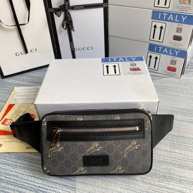 474293, Gucci Bestiary belt bag with tigers, Gucci Men's Belt Bag