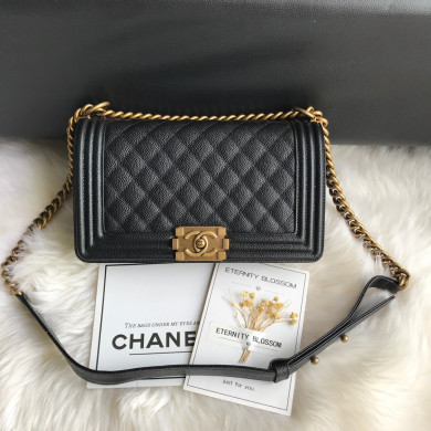 A67086, CHANEL BOY CHANEL HANDBAG, GRAINED CALFSKIN