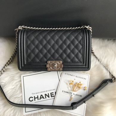 A67086, CHANEL BOY CHANEL HANDBAG, GRAINED CALFSKIN