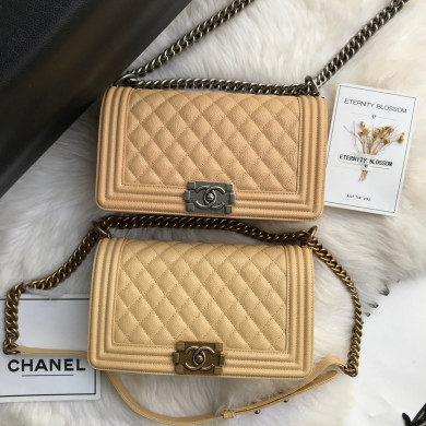 A67086, CHANEL BOY CHANEL HANDBAG, GRAINED CALFSKIN
