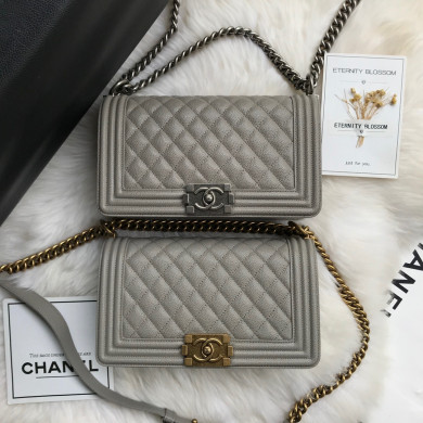 A67086, CHANEL BOY CHANEL HANDBAG, GRAINED CALFSKIN