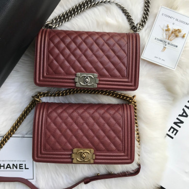 A67086, CHANEL BOY CHANEL HANDBAG, GRAINED CALFSKIN