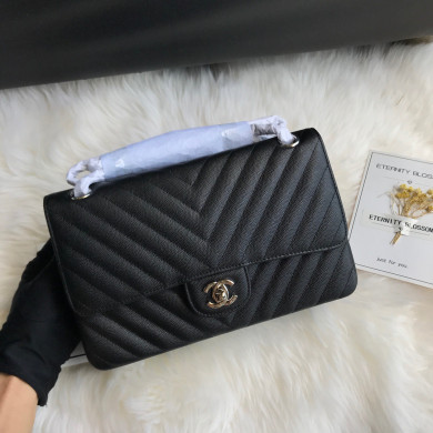 A01112, Classic Handbag, Chanel handbag, Grained Calfskin / caviar