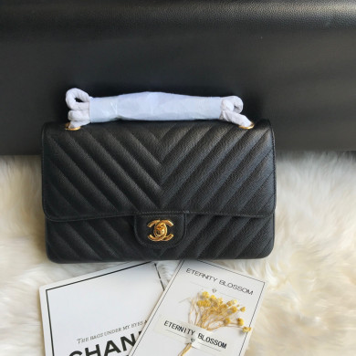 A01112, Classic Handbag, Chanel handbag, Grained Calfskin / caviar