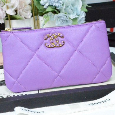 chanel 19 small pouch , chanel small leather goods