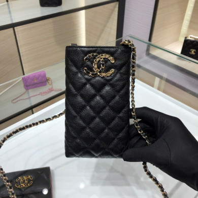 chanel 19 phone case with chain, CHANEL